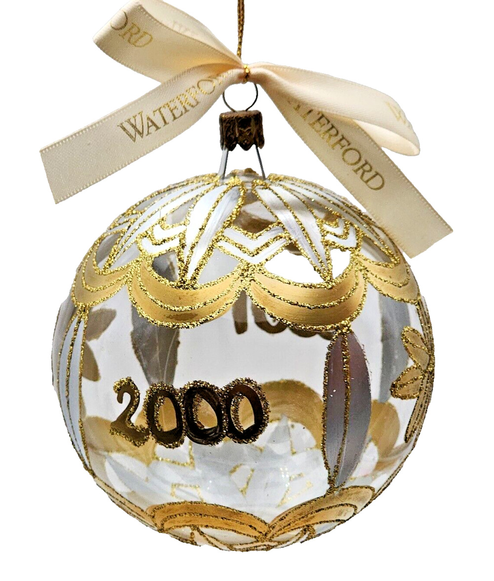 VTG Waterford Holiday Heirlooms Ornament 2000/2001 New Year's Celebration glass